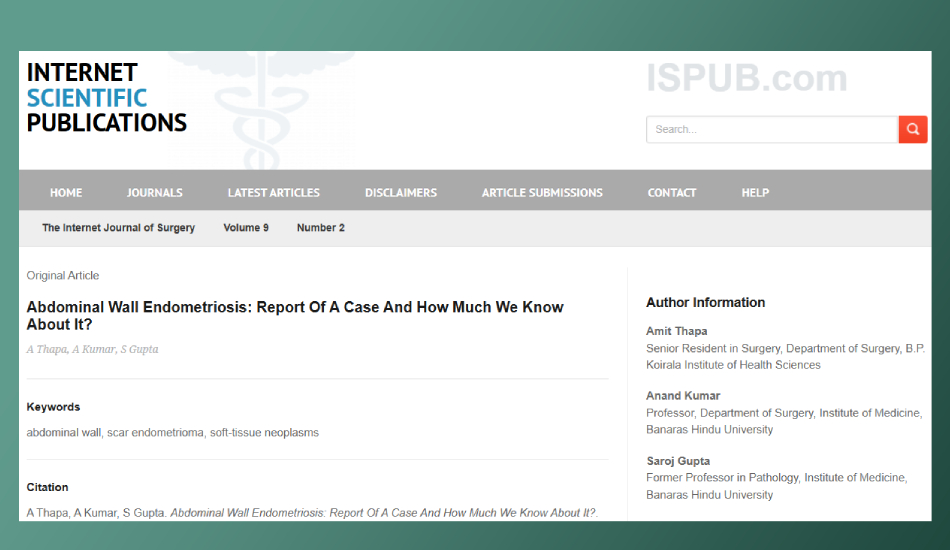 Abdominal wall endometriosis- how much we know about it? 